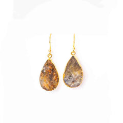 Raw Stone Drop Earrings