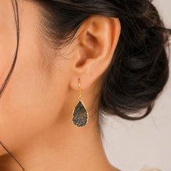 Raw Stone Drop Earrings