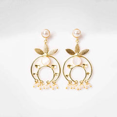 Traditional Filigree Frame Pearl Mogra Earrings