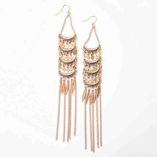 Antique Boho Long Chain Tassel Earrings