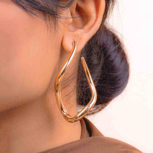 Asymmetrical Hollow Drop Earrings