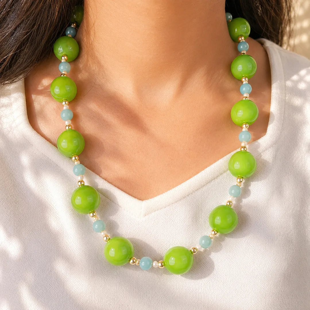 Chunky Beaded Statement Necklace