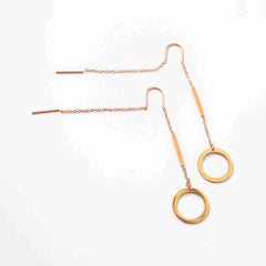 Circular Chain Threader Earrings