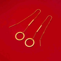 Circular Chain Threader Earrings