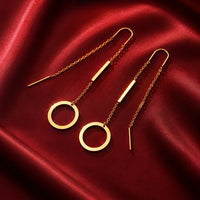 Circular Chain Threader Earrings
