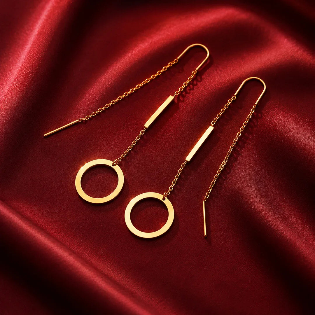 Circular Chain Threader Earrings