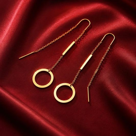 Circular Chain Threader Earrings