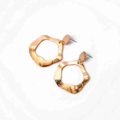 Sculptured Gleam Drop Earrings