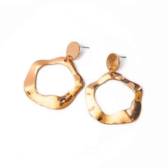 Sculptured Gleam Drop Earrings
