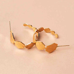 Hexagonal Hoop Earrings