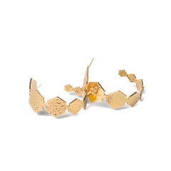Hexagonal Hoop Earrings