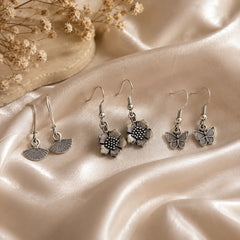 Oxidised Tiny Charm Earrings Combo