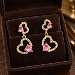 Crystal Love Heart Earrings