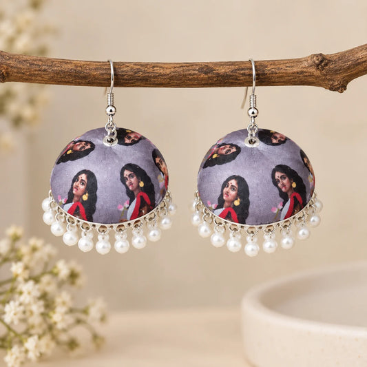 Traditional Goddess Meenakari Jhumka