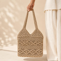 Bohemian Macrame Tote Bag