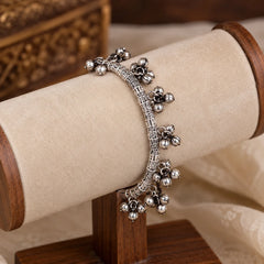 Silver Ghungroo Charm Bracelet