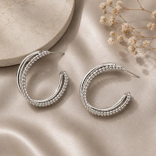 Celeste Double Hoop Earrings