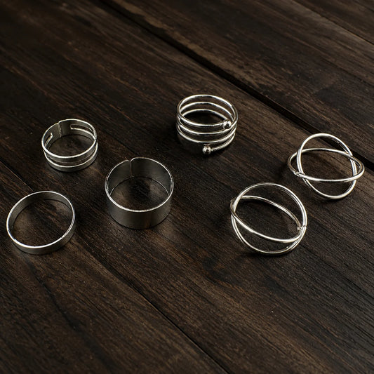 Silver Orbit Ring Combo
