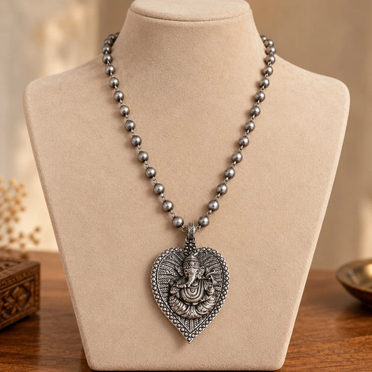 Ganesha Silver Necklace