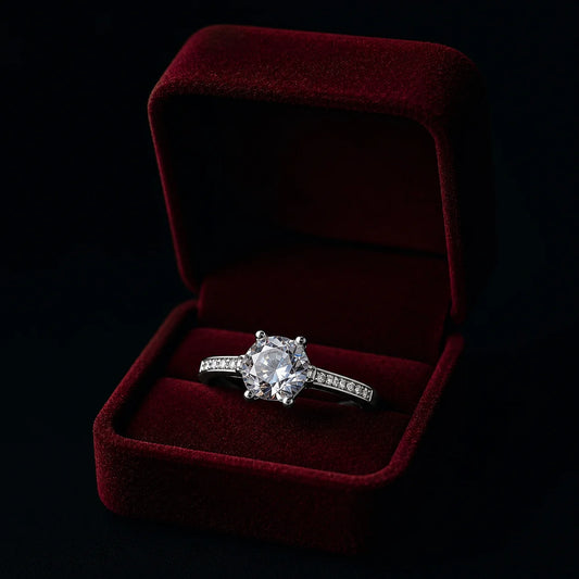 EverGlow Crystal  Solitaire Ring