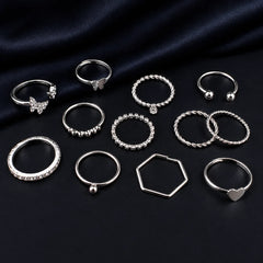 Silver Urban Chic Ring Combo