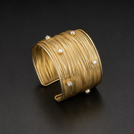 Celestial Crystal Gold Handcuff