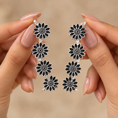 Silver Petal Ear Cuff