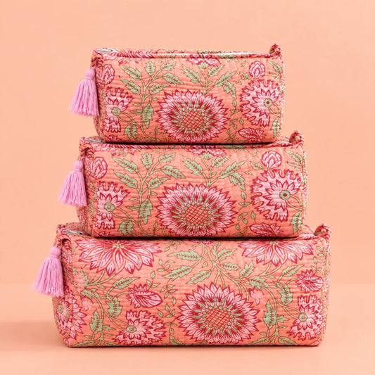 Peach Blossom Pouch Set