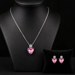 Blush Heart Crystal Jewellery Set