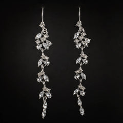 Floral Crystal Vine Earrings