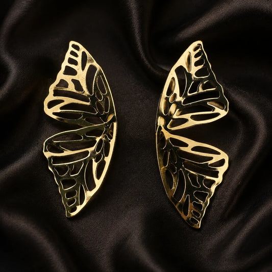 Monarch Gold Butterfly Earrings