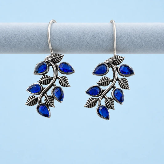 Indigo Vine Oxidised Earrings