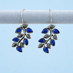 Indigo Vine Oxidised Earrings