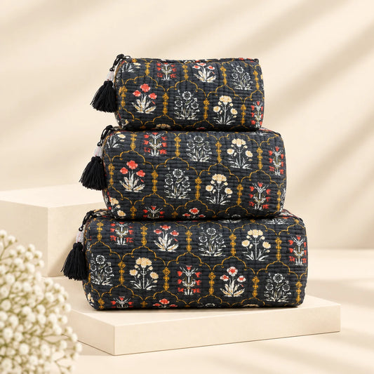 Midnight Bloom Pouch Trio