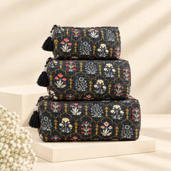 Midnight Bloom Pouch Trio
