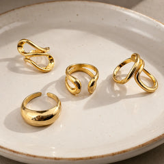 Modern Muse Gold Ring Combo Set