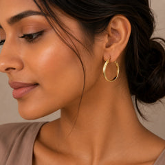 Triple Layer Gold Hoop Earrings