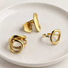 Serene Gold Contemporary Ring Combo
