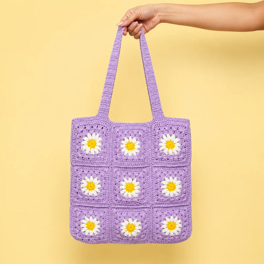 Lilac Bloom Crochet Bag