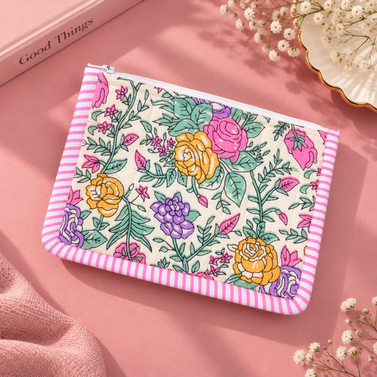Multicolour Rose Pouch