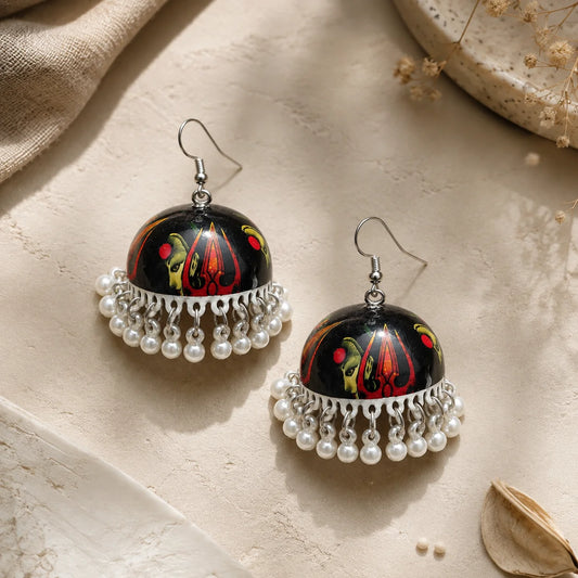 Divine Shakti Meenakari Jhumkas