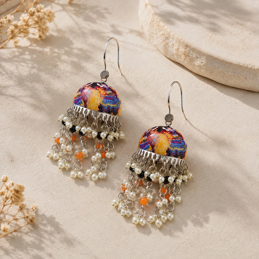 Rangoli Multicolour Meenakari Earrings