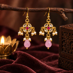 Rose Quartz Bloom Earrings