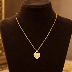 Golden Heart Locket Necklace