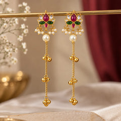Royal Lotus Cascade Earrings