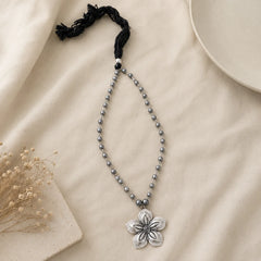 Antique Flora Oxidised Necklace