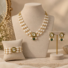 Pearl Royale Kundan Jewellery Set