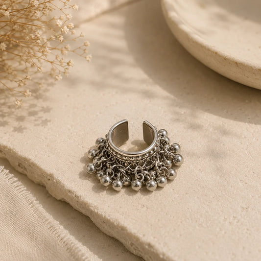Oxidised Ghungroo Ring