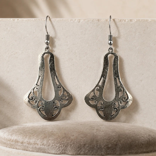 Tribal Cutwork Oxidised Earrings