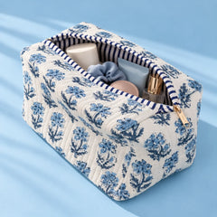 Blue Floral Garden Single Pouch